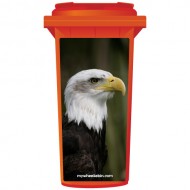 Yellow Beaked Eagle Wheelie Bin Sticker Panel